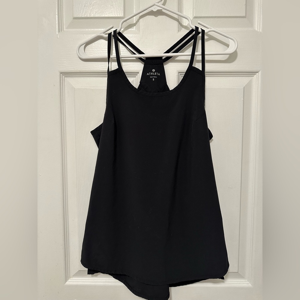 Athleta Go Time Tank Double Strap Racerback Black Size Small